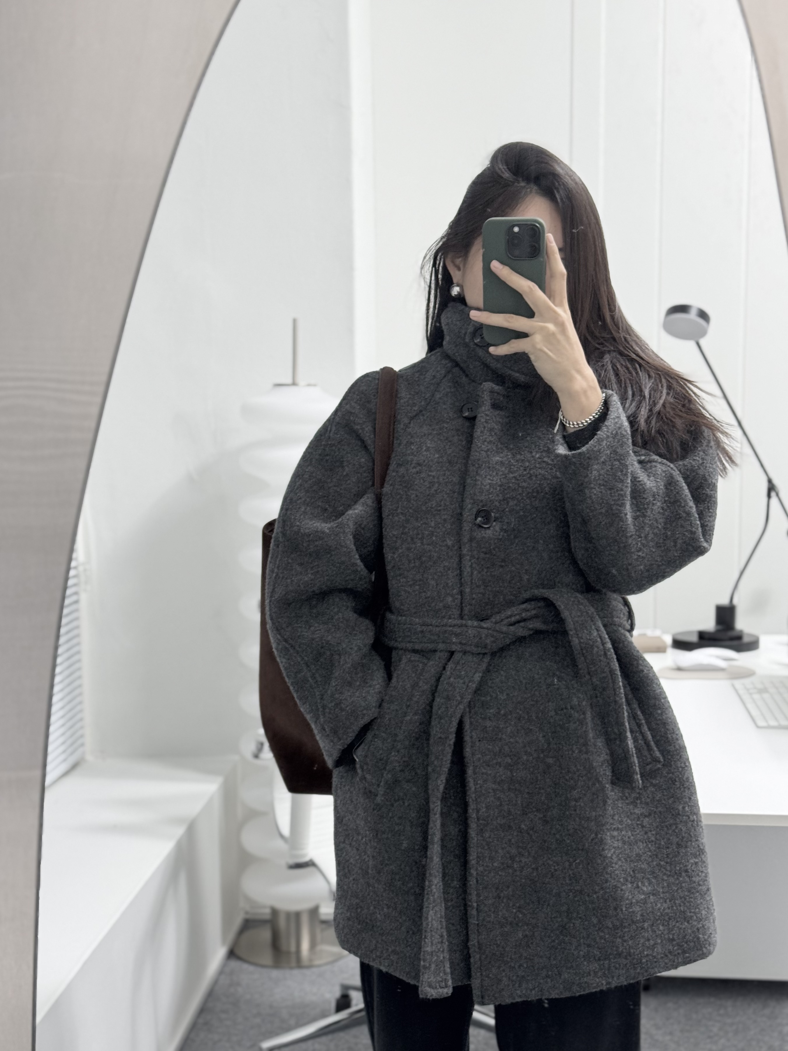 [24 f/w코트] 헤르몬 헤나 하이넥 부클 하프코트 울100 누빔 퀼팅 핸드메이드 640 상세 이미지 91