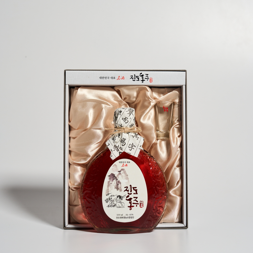 진도홍주 대복 찹쌀홍주 40도 500ml 01호 지초주 (케이스,쇼핑백 포함) - 상세 이미지 4