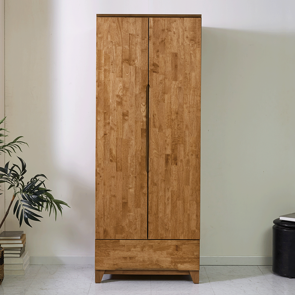 보네드 올리비아 이불장 1단 서랍 장농 고무나무 원목장롱