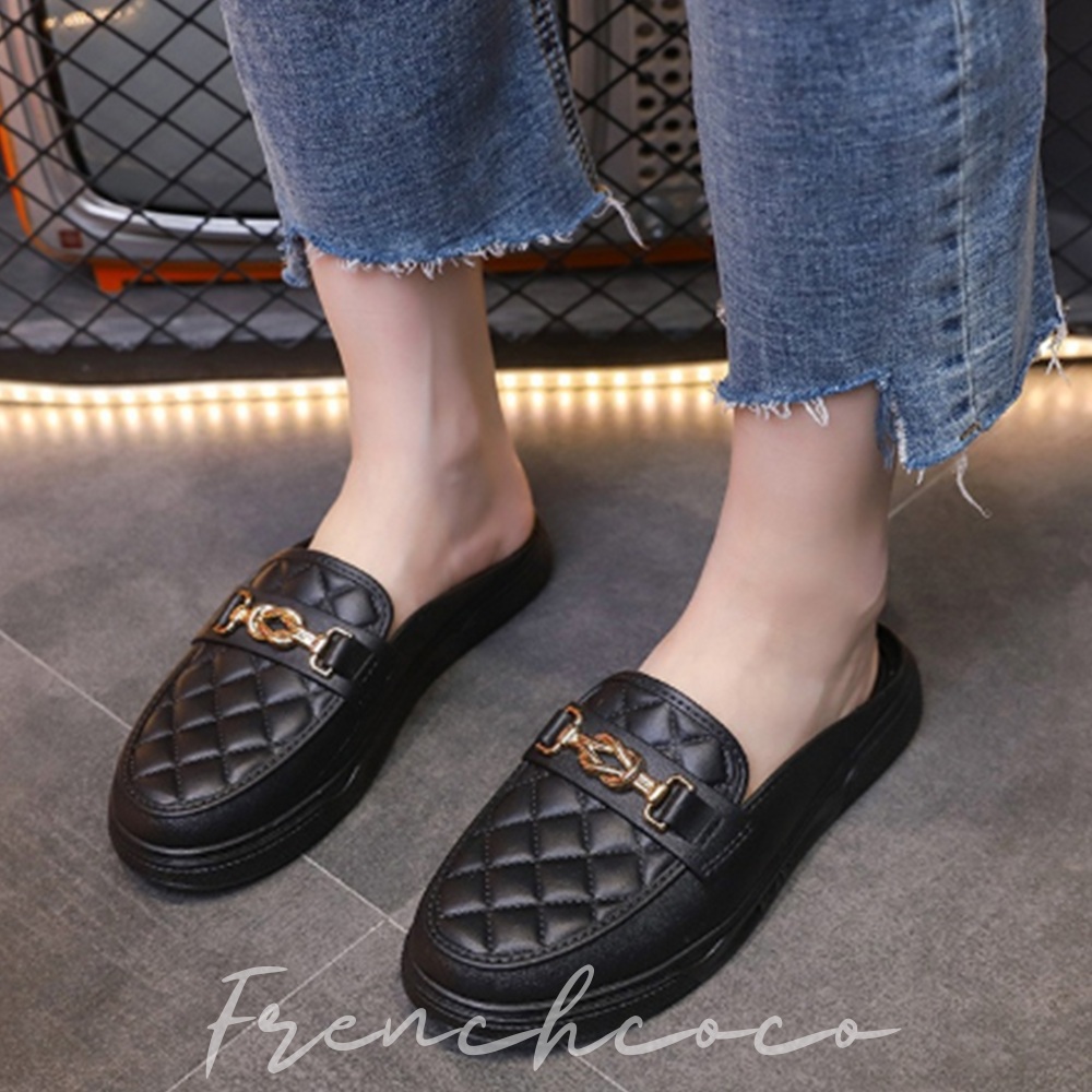 프렌치코코 여성블로퍼 뮬샌들 슬리퍼 플랫슈즈