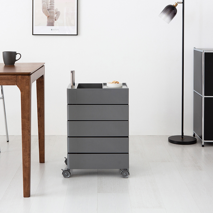 빙그리 회전서랍 트롤리 5단 다크그레이 4470.5318