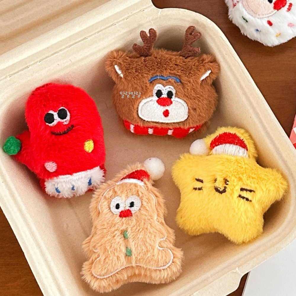 크리스마스브로치 산타 옷핀 뱃지 루돌프 인형브로치 겨울 뺏지 이미지 8