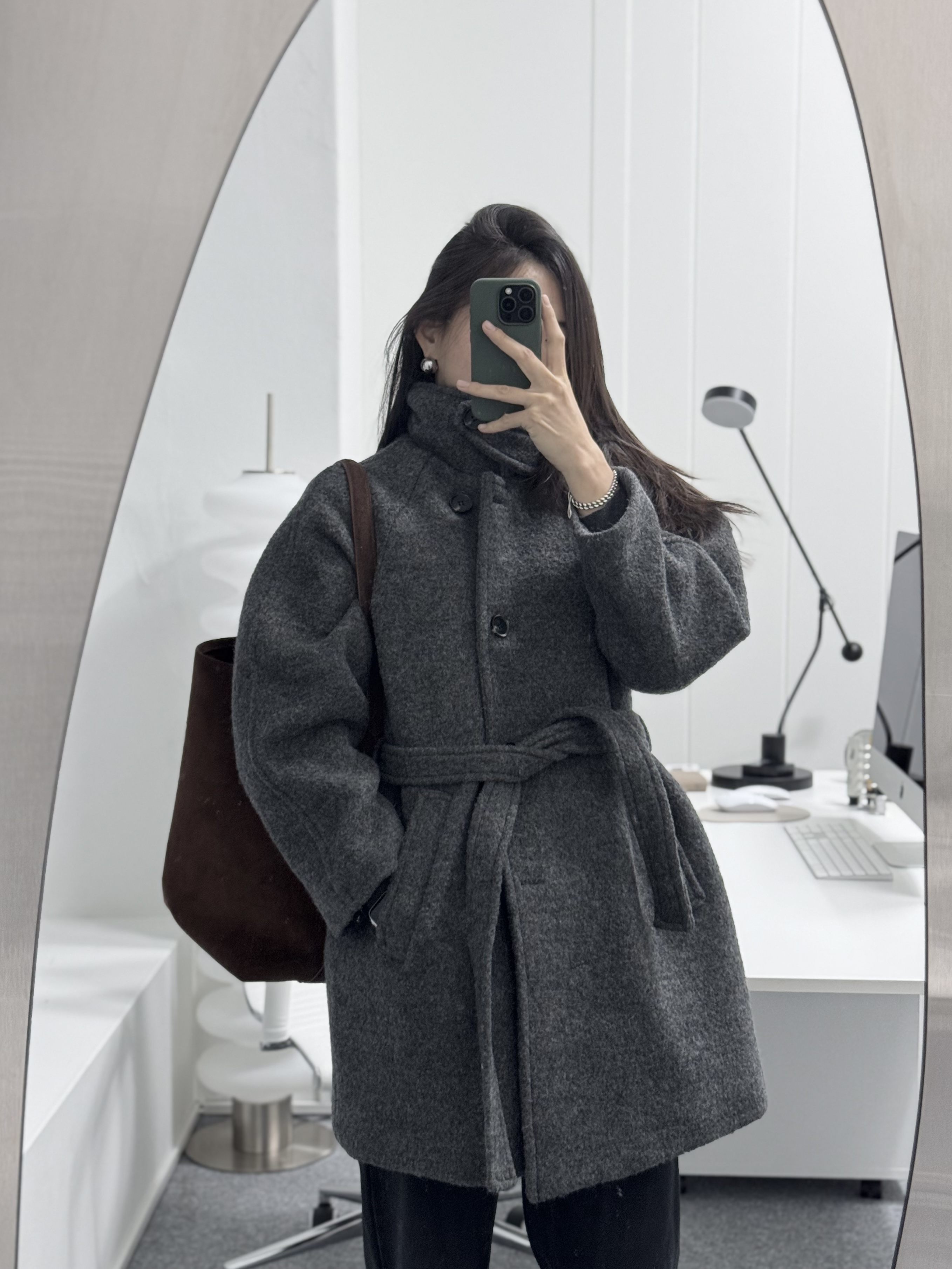[24 f/w코트] 헤르몬 헤나 하이넥 부클 하프코트 울100 누빔 퀼팅 핸드메이드 640 상세 이미지 90