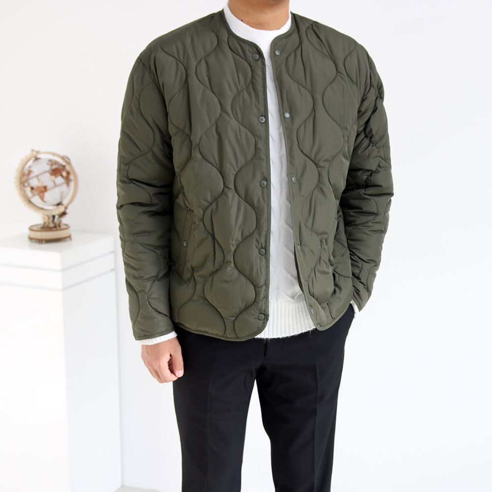 기모 깔깔이 남자퀄팅패딩 겨울작업잠바 제품 이미지