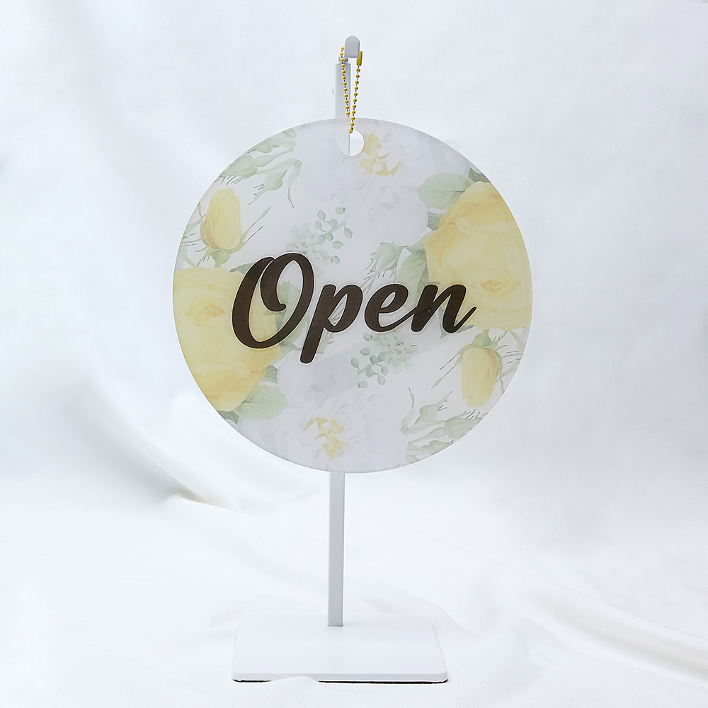 코메샵 오픈 클로즈 팻말 꽃피어나 빨강 Open Close 영업시간 브레이크타임 안내 - 상세 이미지 5