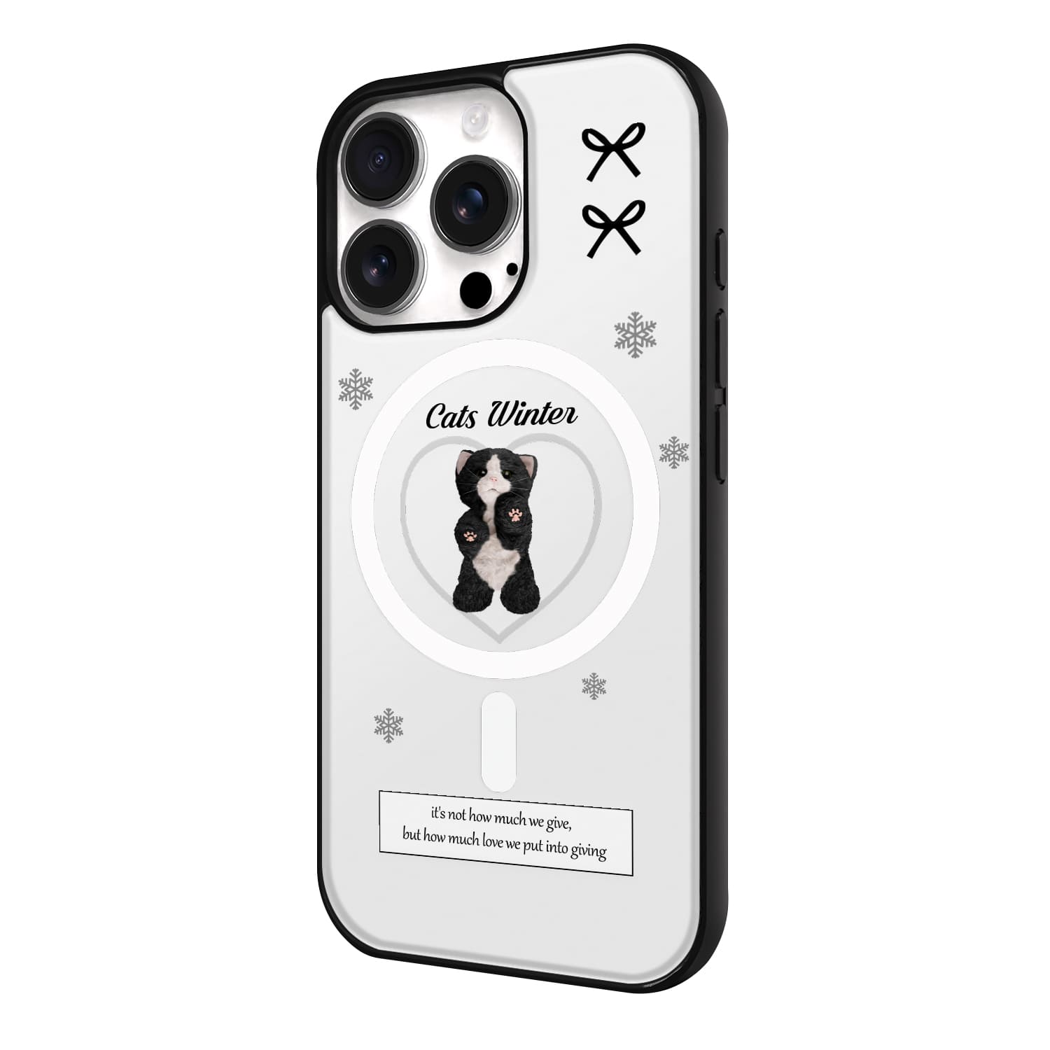 아이폰16 프로 케이스 맥세이프 겨울 스웨이드 캣츠 윈터 - 상세 이미지 3