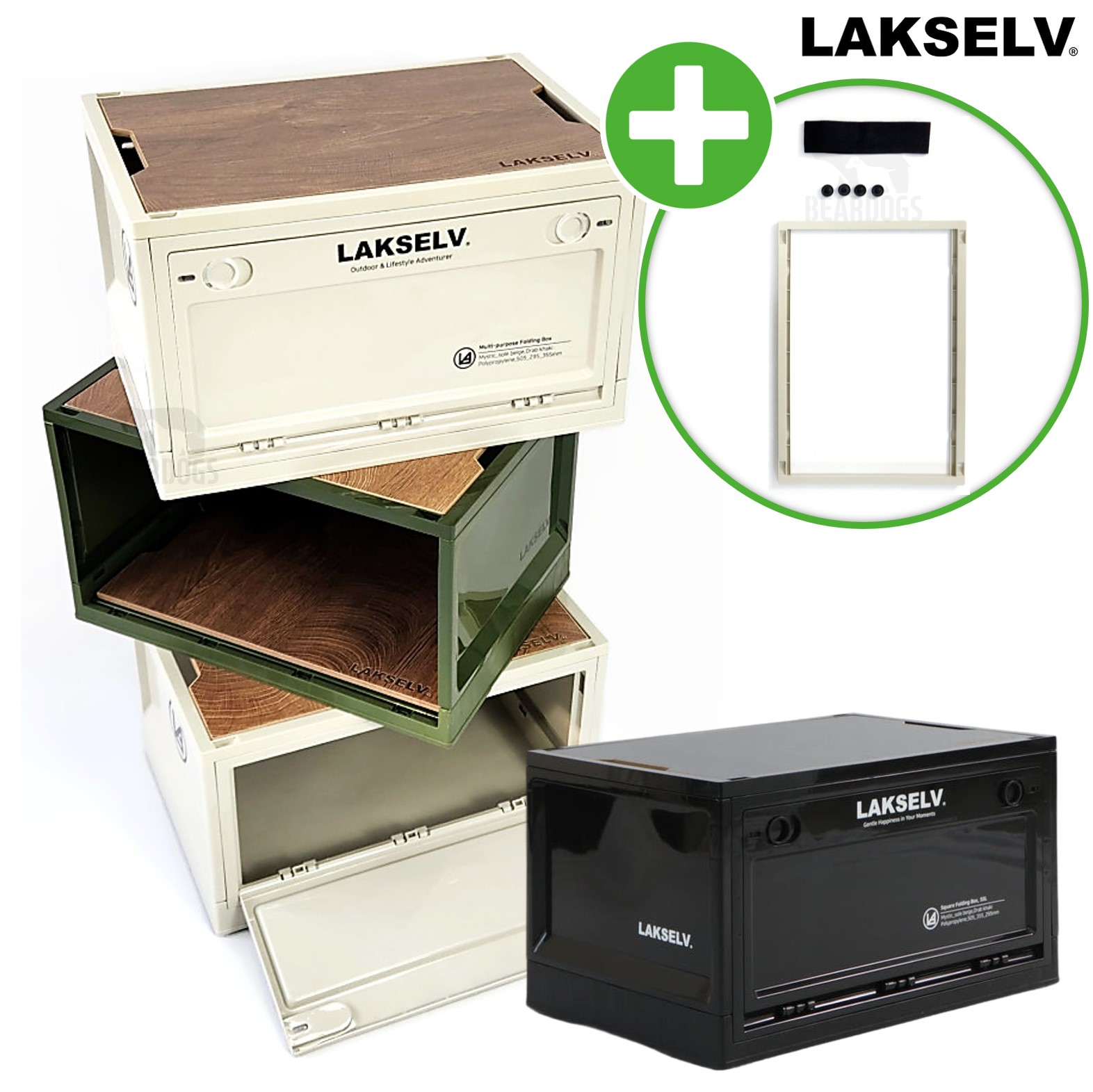 락셀 폴딩박스 캠핑 박스 상판 포함 오픈형 손잡이