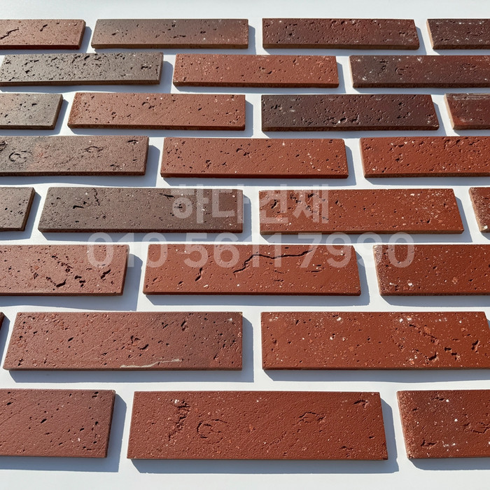 세라믹타일 스무스 240x60x9T 레드 / 하다건재