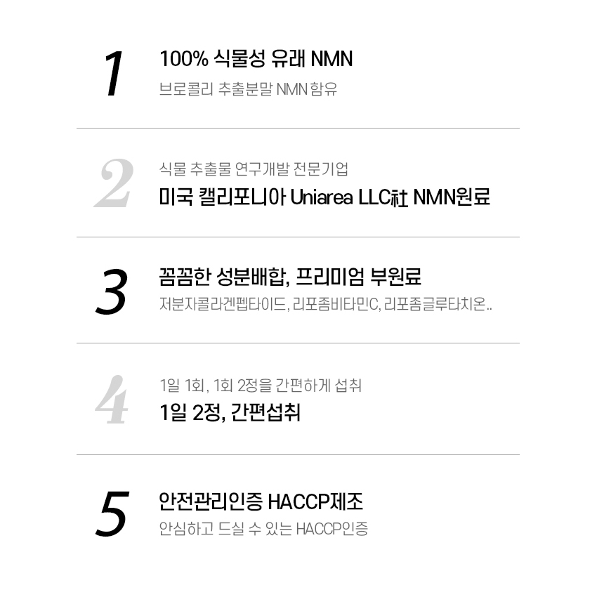 식물성 NMN 미국 엔앰엔 10% 브로콜리 추출물 정 효능 2박스 - 상세 이미지 3