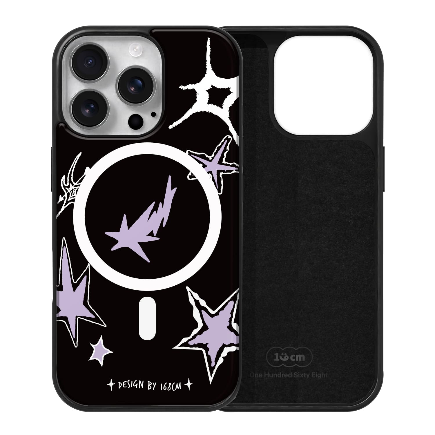 아이폰16 프로 케이스 맥세이프 하드 스웨이드 빈티지 스타 퍼플 - 상품 이미지