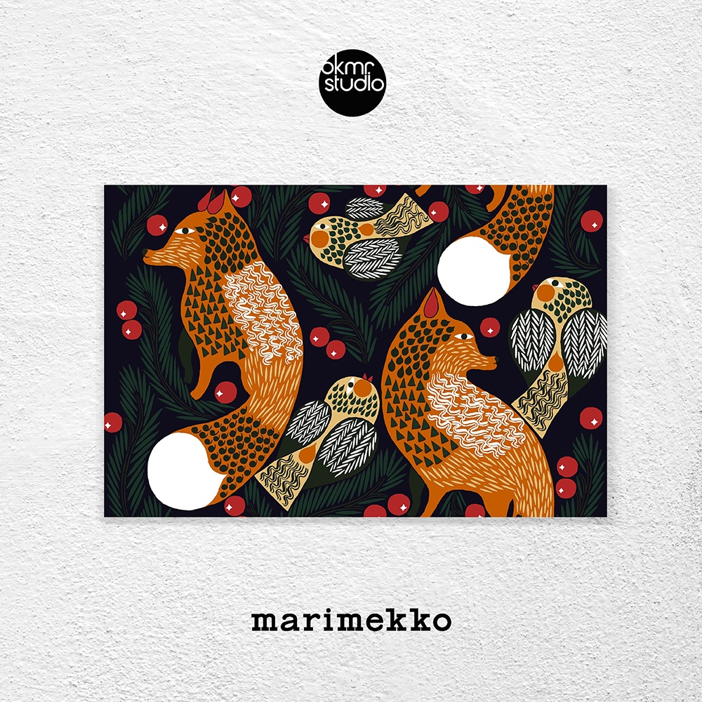 마리메꼬 케툰마르야 블랙 대형 패브릭액자