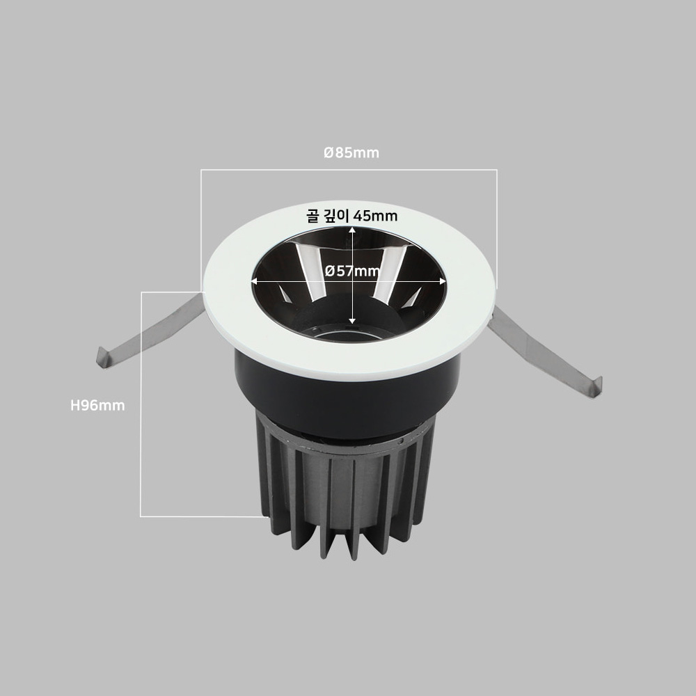 LED 75mm(3인치) 다운라이트 COB 일체형 퍼프 8W 주광색 - 상세 이미지 5