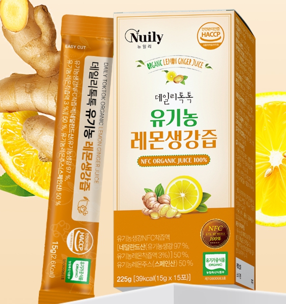 레몬생강즙 스틱 100% 유기농 NFC 리얼 착즙 청 비타민C 효능 진액 레몬수 - 상세 이미지 2