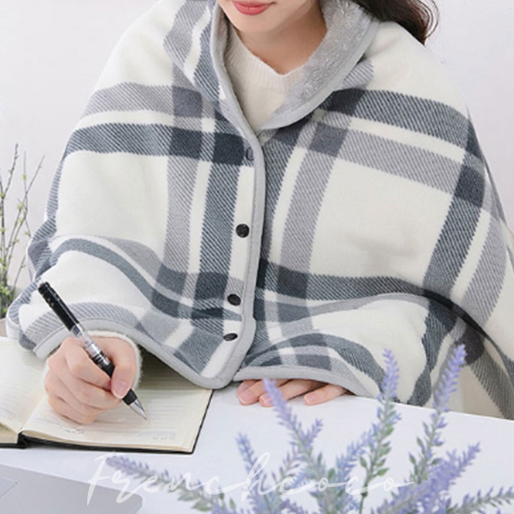 프렌치코코 극세사 입는 담요 두르는 사무실담요 - 메인 이미지