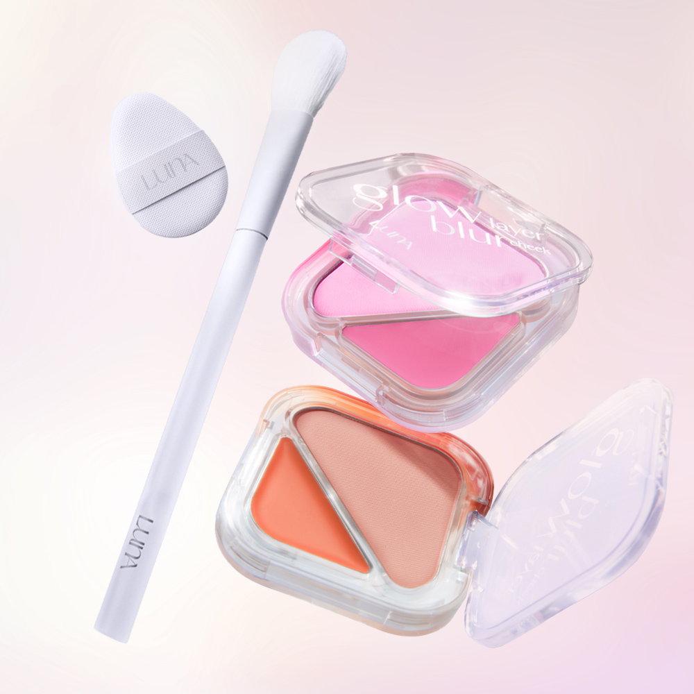 루나 글로우 레이어 블러 치크 8.5g + 브러쉬 퍼프 1개 기획세트 - 상품 이미지