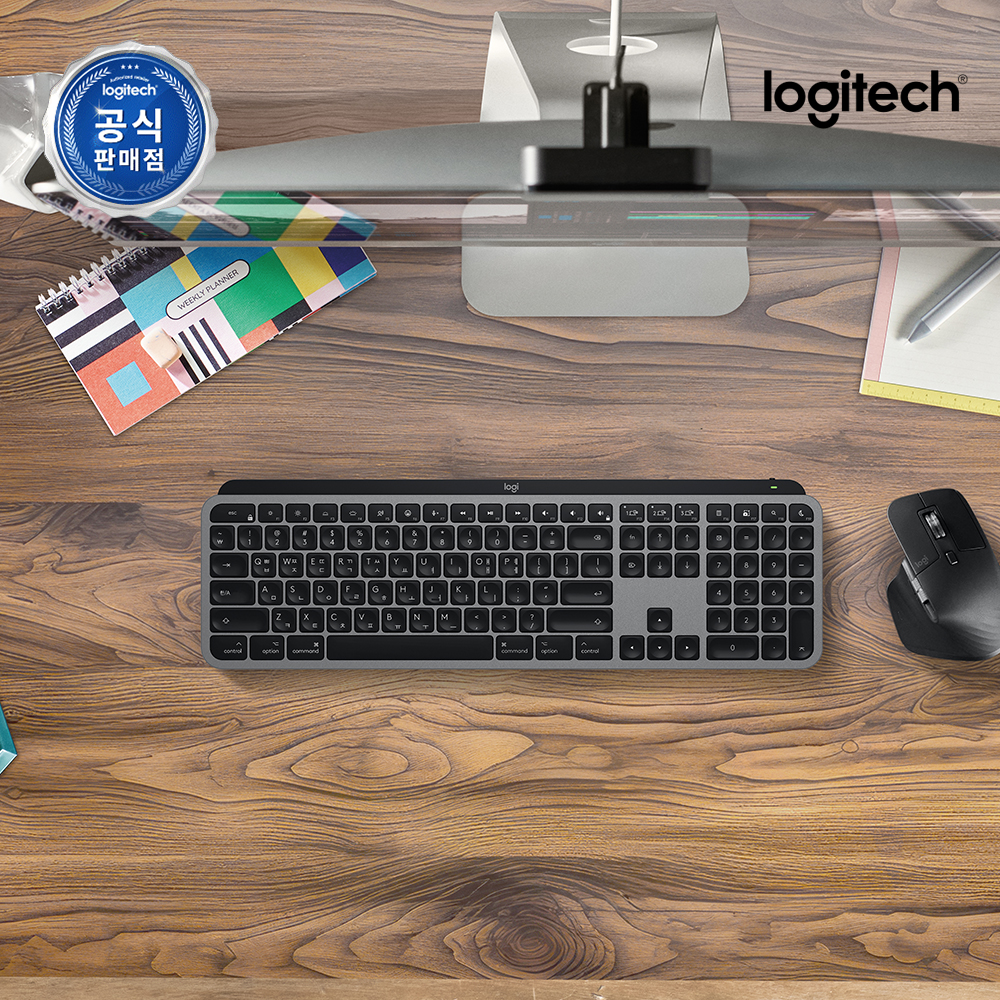 로지텍코리아 MX Keys S for Mac 블루투스 무선키보드 스페이스 그레이, 팬터그래프(Pantograph) 제품 이미지