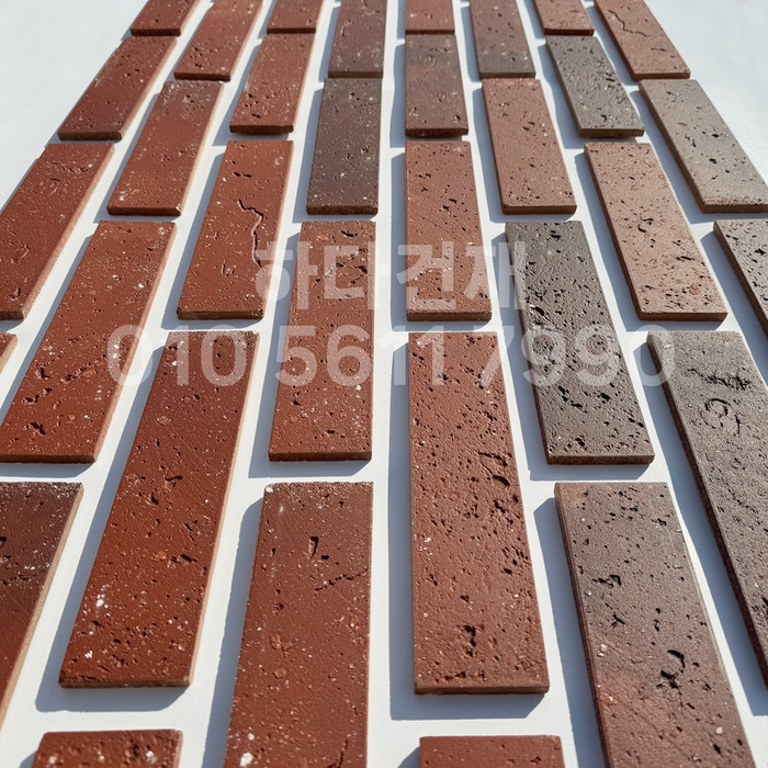 세라믹타일 스무스 240x60x9T 레드 / 하다건재