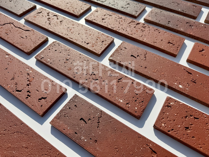 세라믹타일 스무스 240x60x9T 레드 / 하다건재