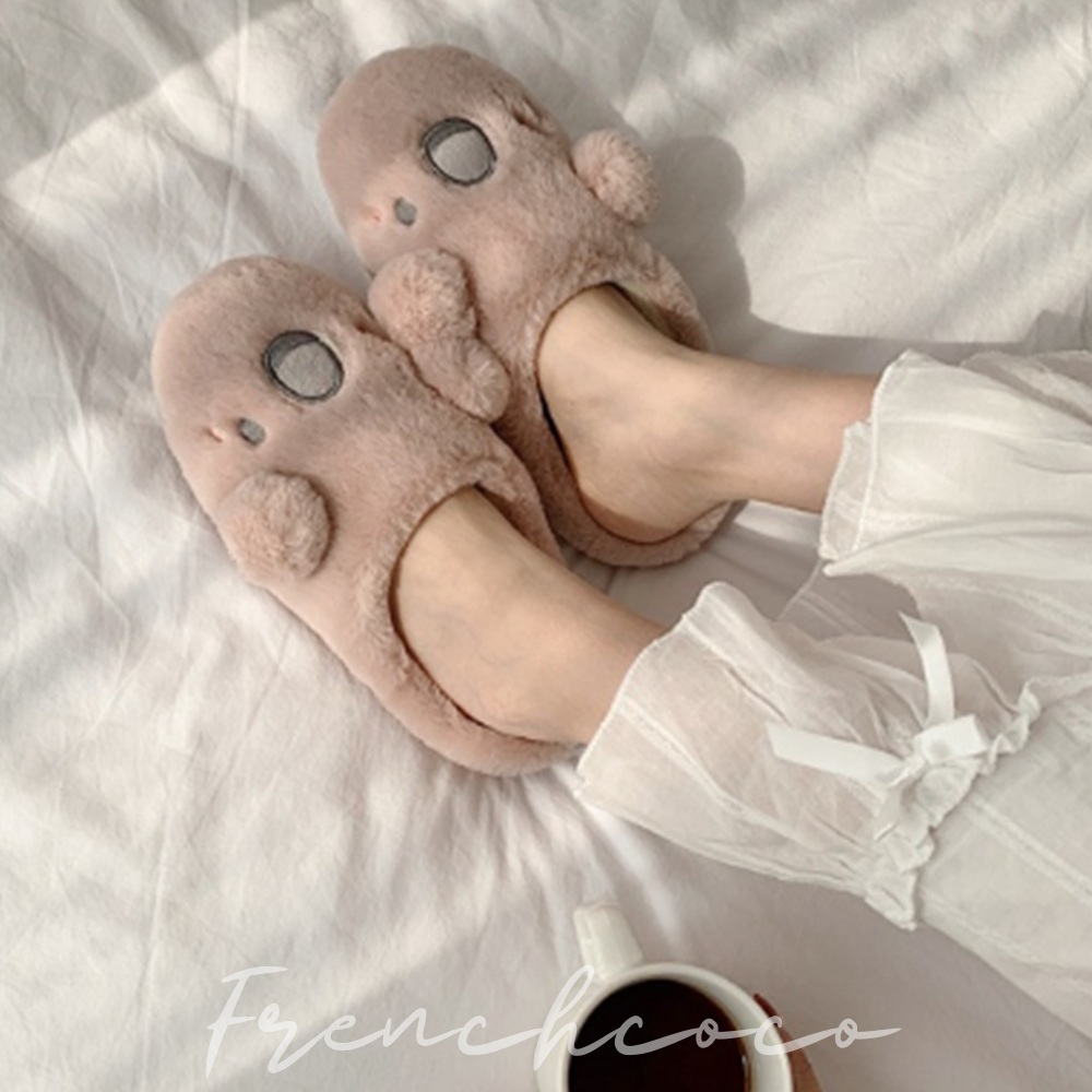 프렌치코코 사무실 방한 실내화 소음방지 거실 슬리퍼