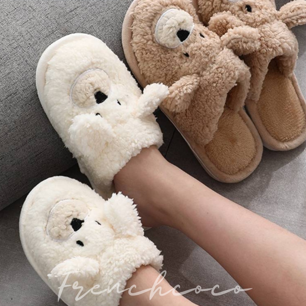 프렌치코코 털실내화 실내 거실 슬리퍼 거실화
