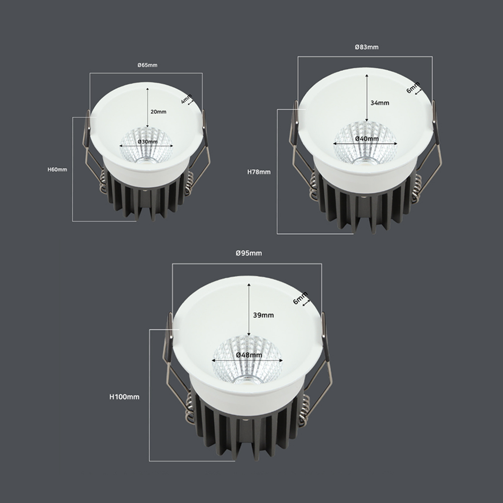LED COB 일체형 55mm(2인치) 다운라이트 에코 틴더 주광색 - 상세 이미지 5