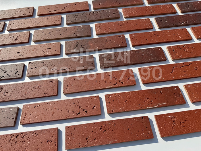 세라믹타일 스무스 240x60x9T 레드 / 하다건재