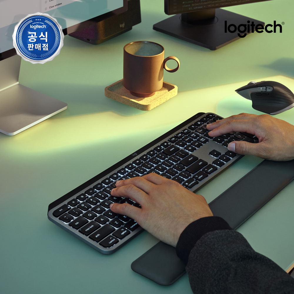 로지텍코리아 MX Keys S for Mac 블루투스 무선키보드 스페이스 그레이, 팬터그래프(Pantograph) 이미지 2