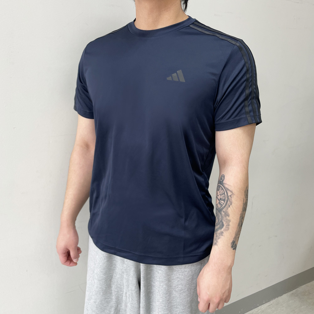 (국내매장판) 아디다스 반팔 기능성 반팔티 에어로레디 3S 오운더런 삼선 헬스 티셔츠 - 상세 이미지 3