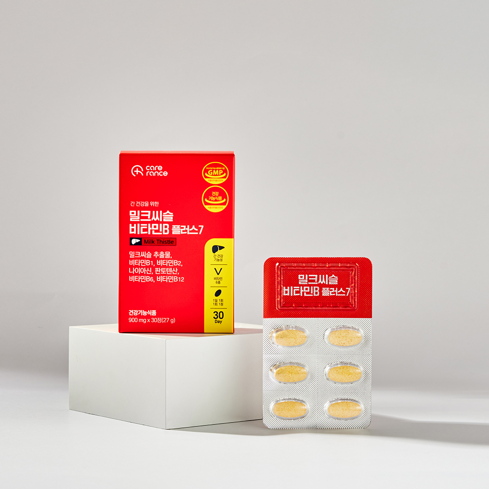 케어란스 간 건강을 위한 밀크씨슬 비타민B 플러스7 간영양제 900mg 30정, 3개 - 상세 이미지 3