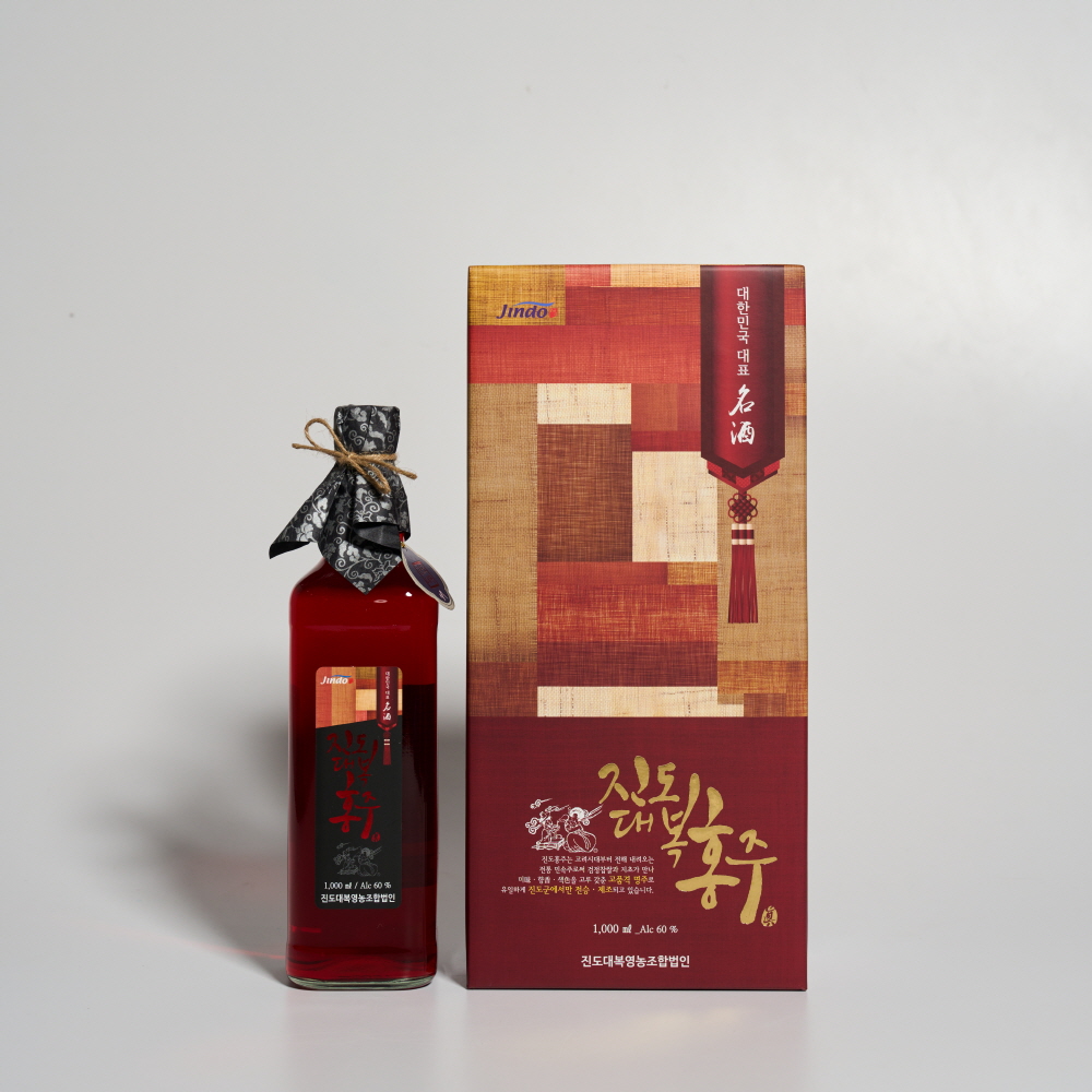 진도홍주 대복 찹쌀홍주 60도 1000ml 10호 지초주 (케이스,쇼핑백 포함) - 상세 이미지 5