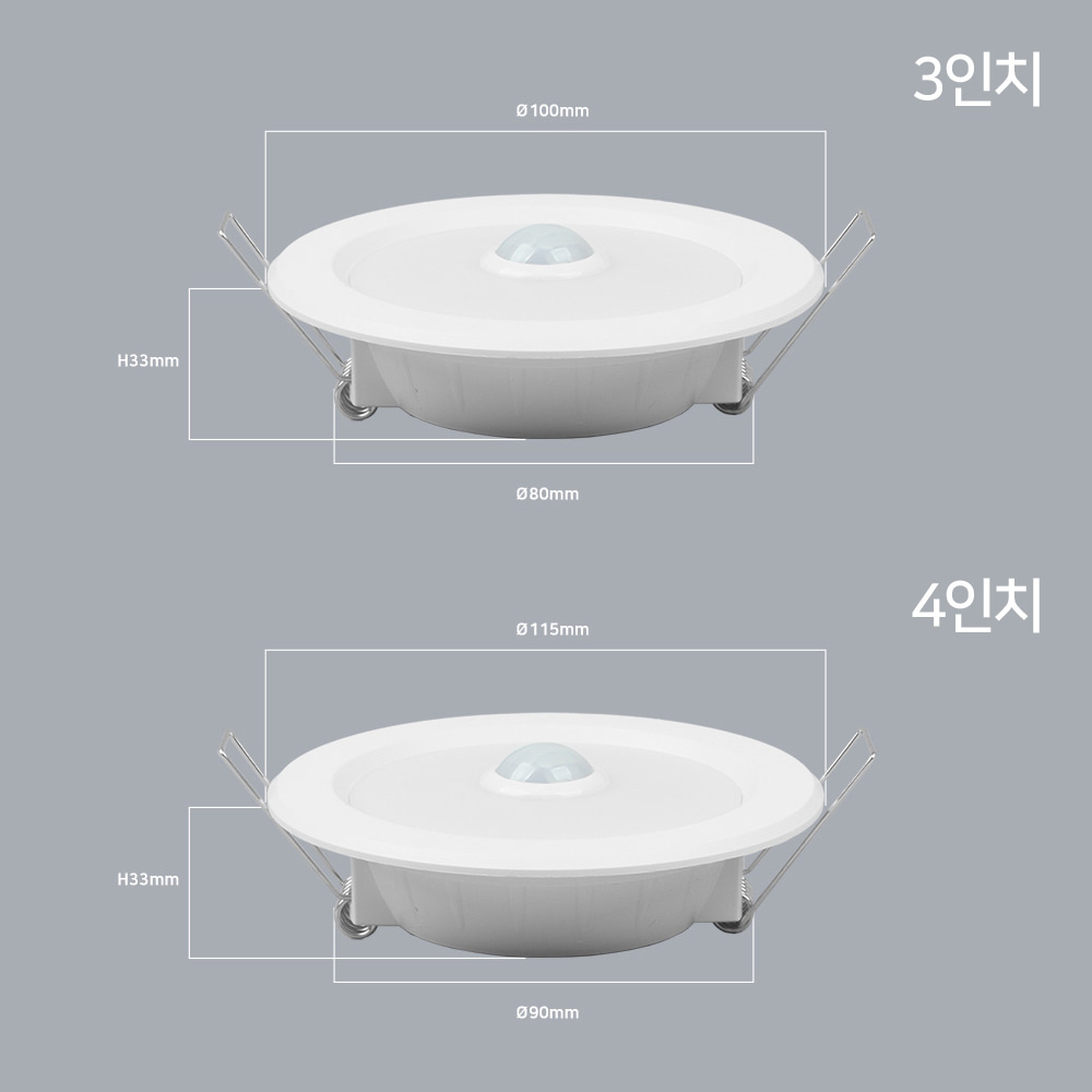 LED 75mm(3인치) 다운라이트 센서등 에코  - 상세 이미지 4