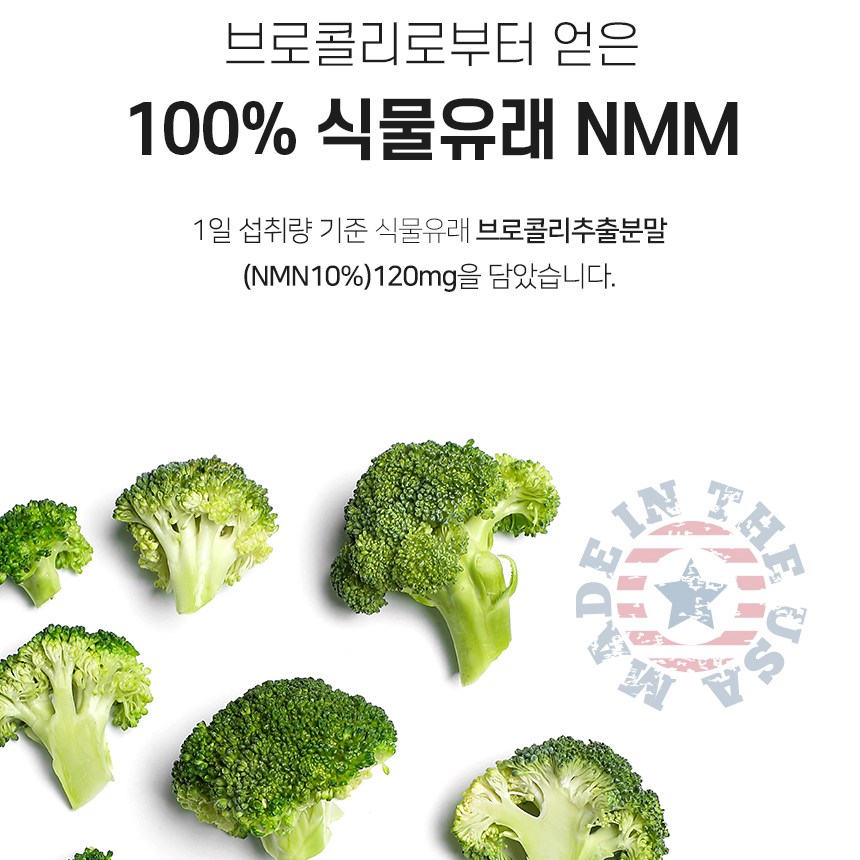 식물성 NMN 미국 엔앰엔 10% 브로콜리 추출물 정 효능 2박스 - 상세 이미지 5