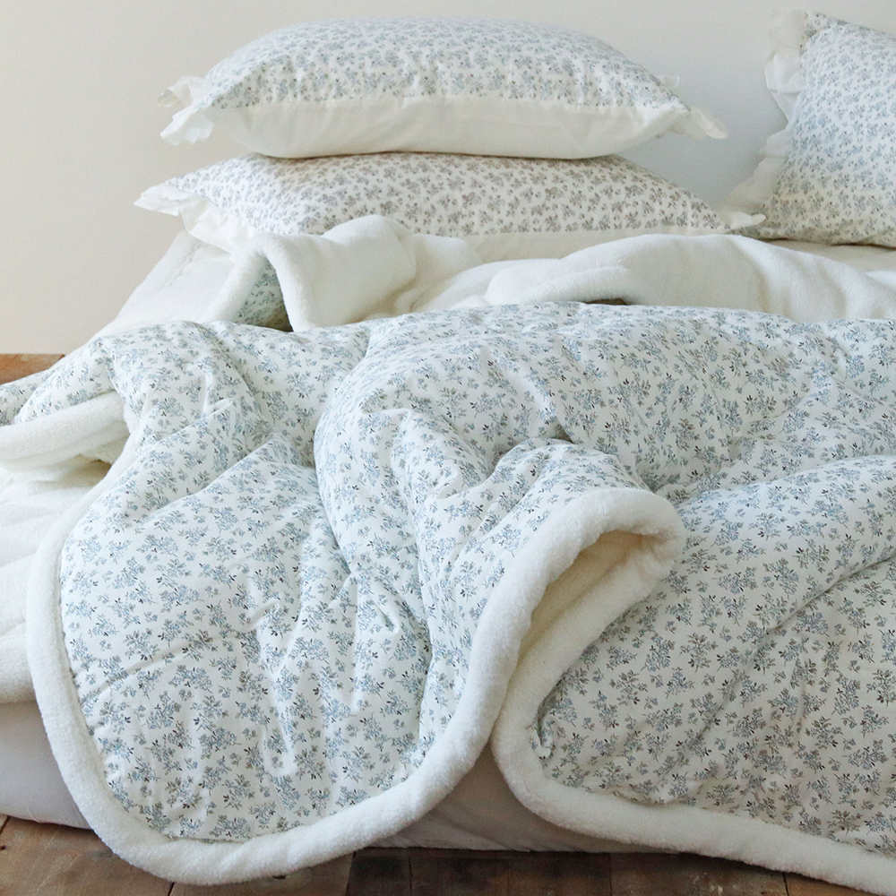 뽀글뽀글 엔느 양털 양모 극세사 겨울이불 먼지없는 워싱 광목 순면 차렵이불 세트 SS