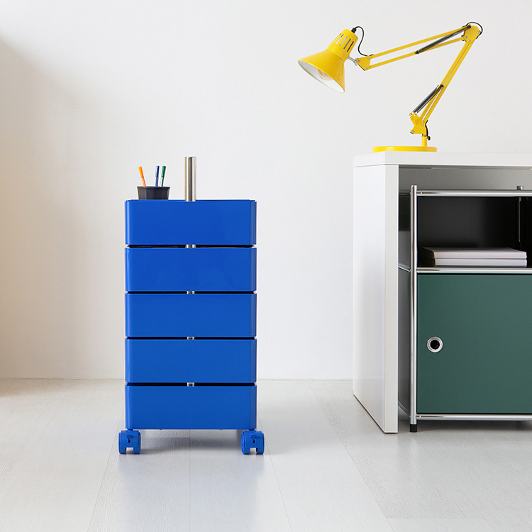 빙그리 회전서랍 트롤리 5단 블루 4325.0990