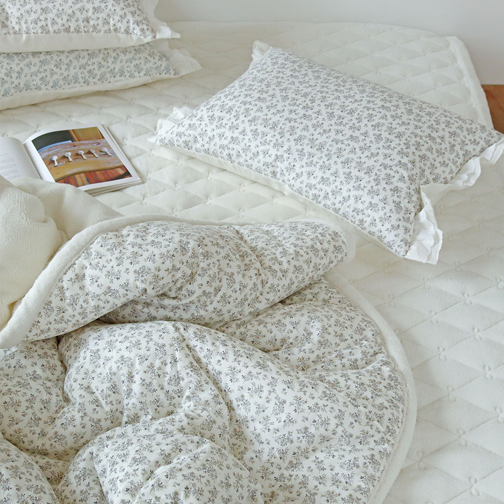 뽀글뽀글 엔느 양털 양모 극세사 겨울이불 먼지없는 워싱 광목 순면 차렵이불 세트 SS