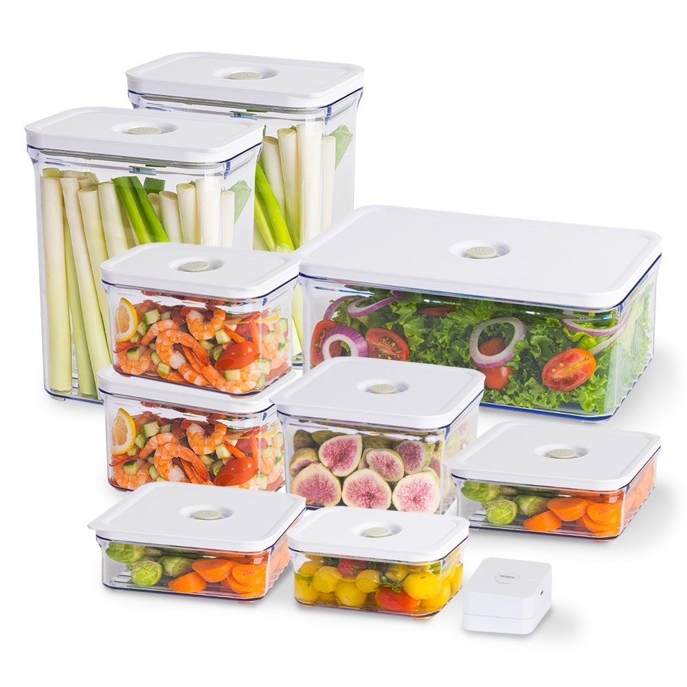 [N단독구성] 프랑코 파워바큠 진공 밀폐용기 올인원 세트 10P(무선 진공 오토펌프 포함)