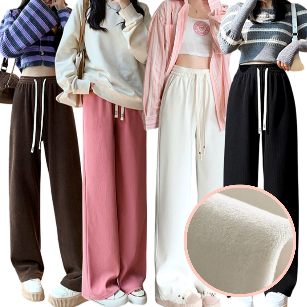 여성 코듀로이 와이드 슬림핏 팬츠 여자 겨울 기모 골덴바지 5color - 상품 이미지