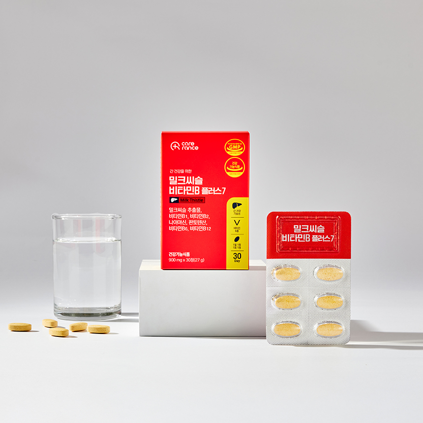 케어란스 간 건강을 위한 밀크씨슬 비타민B 플러스7 간영양제 900mg 30정, 3개 - 상세 이미지 2