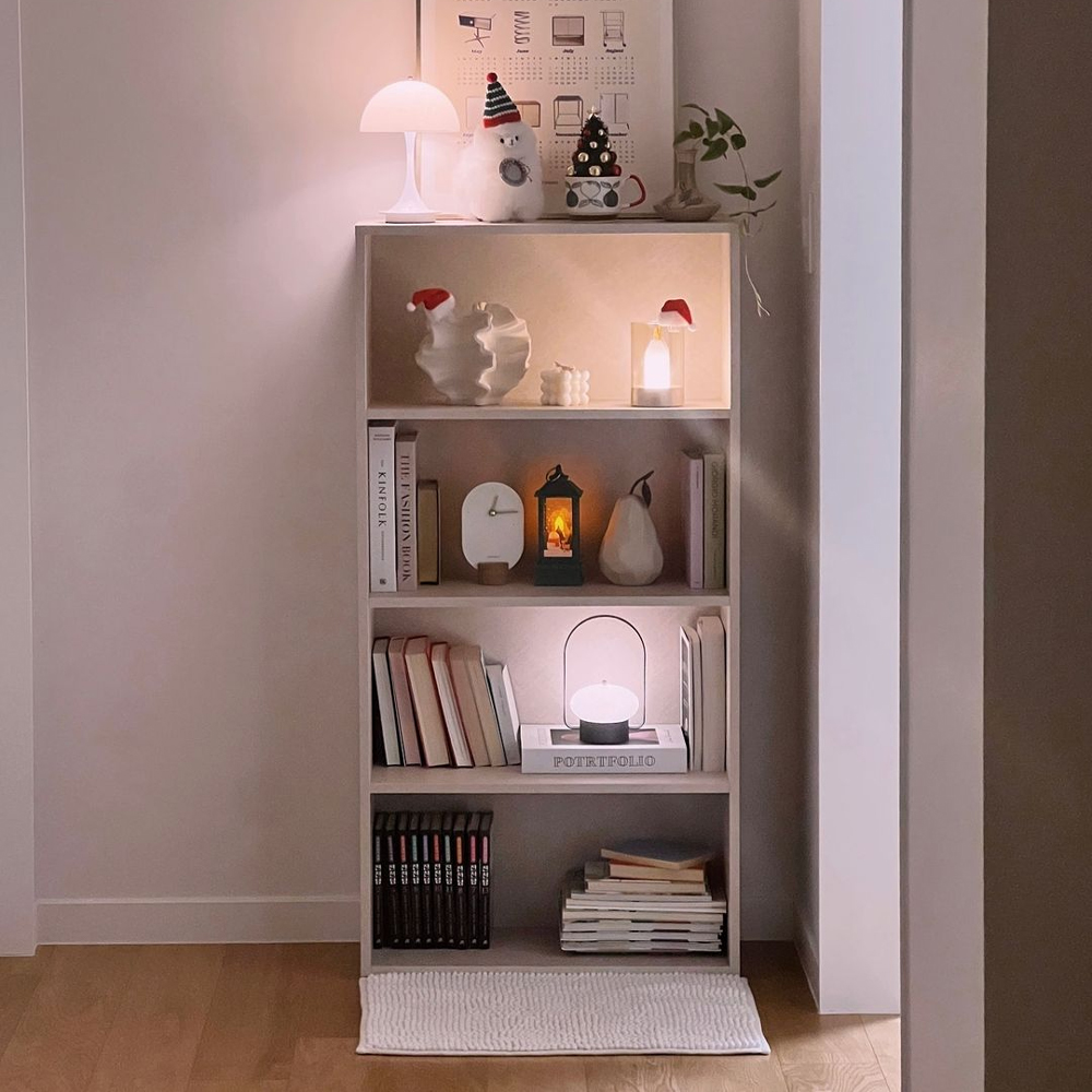 보네드 베일리 거실 서재 4단 600 책장 원룸 사무실 책꽂이 파티션 진열장