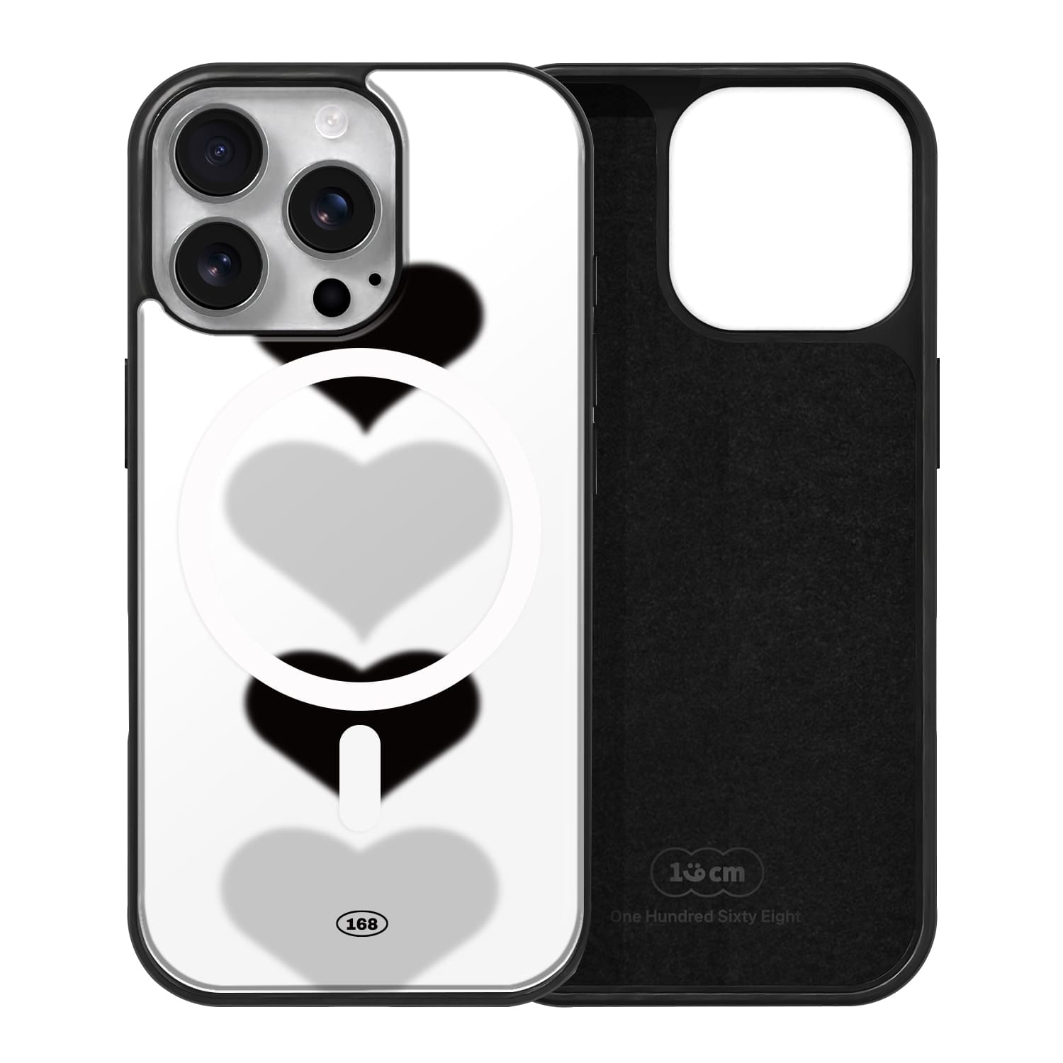 아이폰16 프로 맥세이프 케이스 우정 스웨이드 포 하트 블러 - 상품 이미지