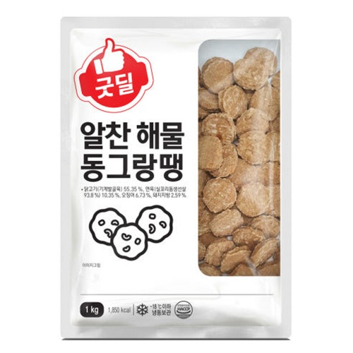 CJ 굿딜 알찬 해물동그랑땡 1kg : 송이나무