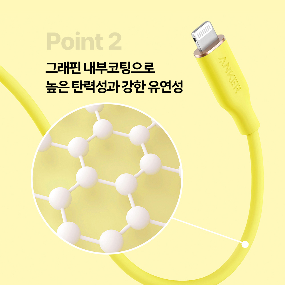 앤커 파워라인3 플로우 MFi인증 C to 라이트닝 케이블 A8662 A8663