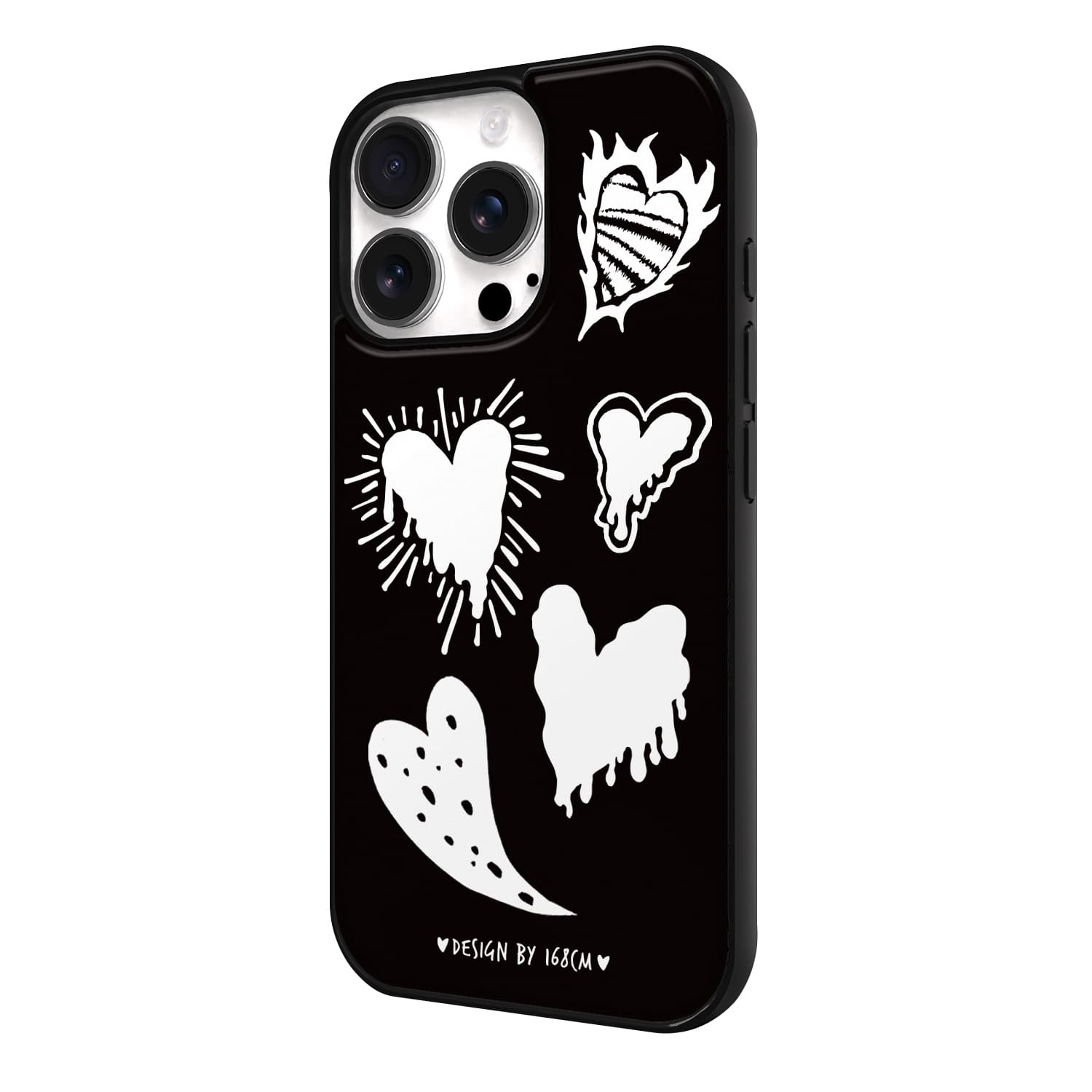 아이폰16 프로 맥세이프 케이스 우정 스웨이드 빈티지 하트 화이트 - 상세 이미지 4