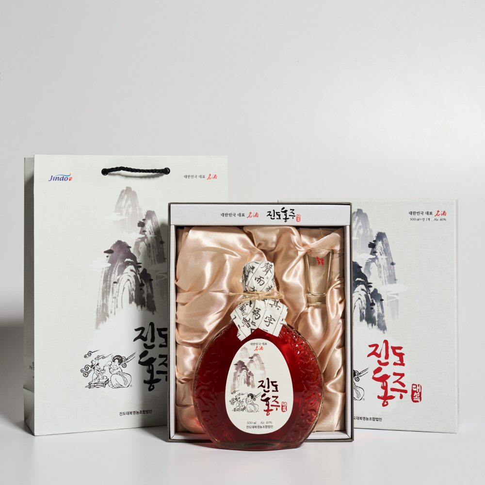 진도홍주 대복 찹쌀홍주 40도 500ml 01호 지초주 (케이스,쇼핑백 포함) - 상세 이미지 2
