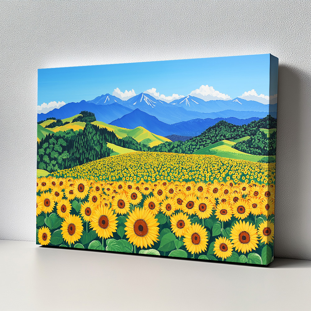 태양의축복 A3 캔버스액자 해바라기그림 - 상세 이미지 2