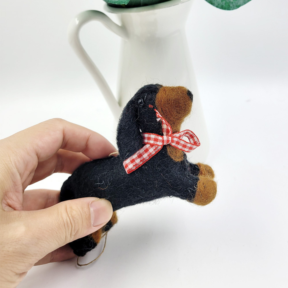 인도산 WOOL 핸드메이드 키링(닥스훈트) G - 상품 이미지
