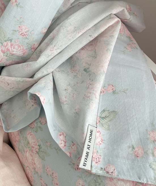 바이아미 물랑 꽃무늬 빈티지 레트로 맞춤 제작 사계절 린넨 커튼