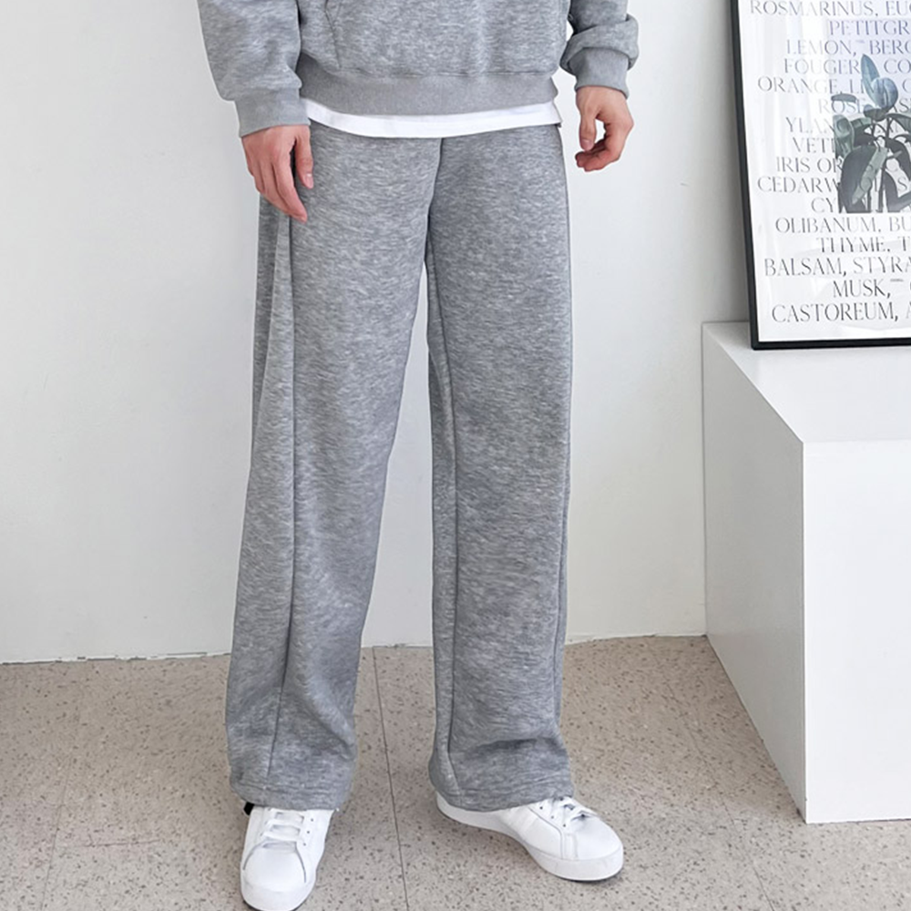 기모스웻팬츠 커플 트레이닝 남자 스웨트 겨울 양기모 양털 바지 - 상세 이미지 3