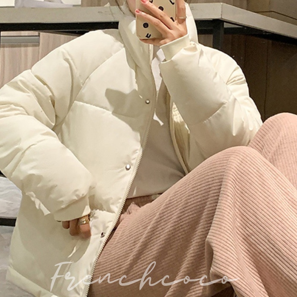 프렌치코코 귀여운 숏패딩 짧은패딩 오버핏 겨울점퍼