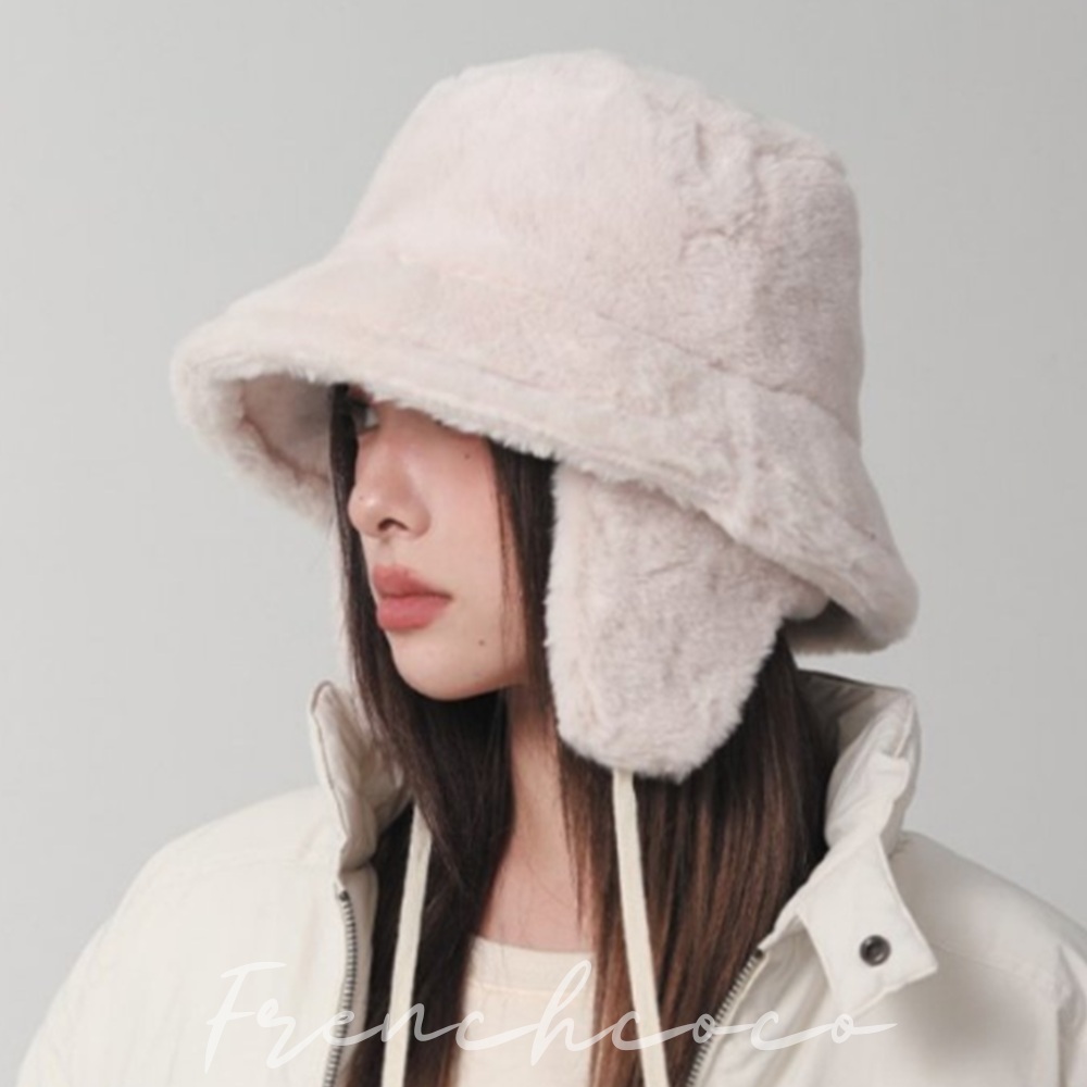 프렌치코코 귀도리 모자 털 버킷햇 귀달이 벙거지 털모자